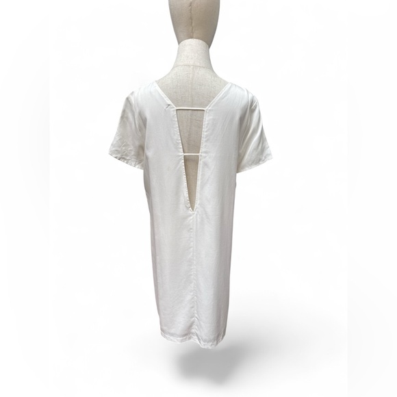 Elevated Basic White Mini Sheath Dress - Picture 1 of 7